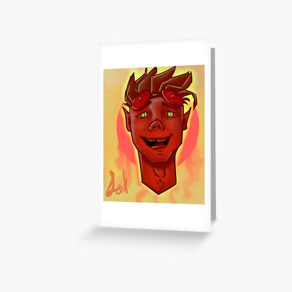 Spiky Hair Greeting Cards Redbubble - blonde spiked hair roblox id