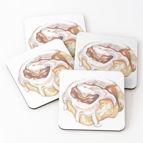 Item preview, CINNAMON BUN watercolour illustration designed and sold by Leiah Williams.