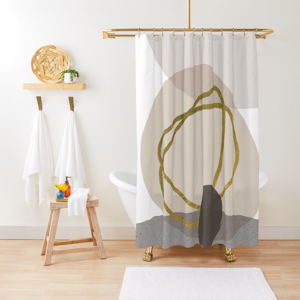 Glam Mid Century Shower Curtain By Urbanepiphany Redbubble