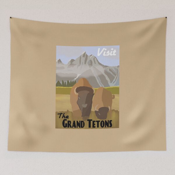 Item preview, The Grand Tetons Travel Poster  designed and sold by NeonCrabStudio.