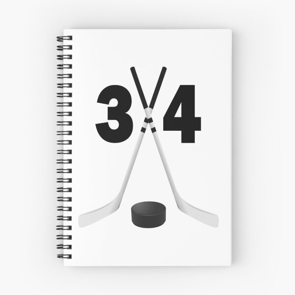 Item preview, Hockey number 34 - thirty four with sticks and disc designed and sold by AllShirts21.