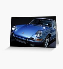 blue porsche car Greeting Card