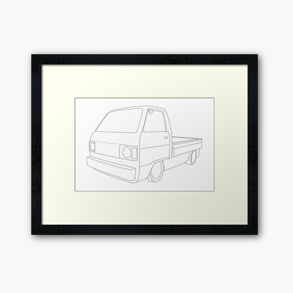 Vista previa del artículo con la obra «freshandminty Honda acty kei camión esquema sutil», diseñado y vendido por freshandminty.