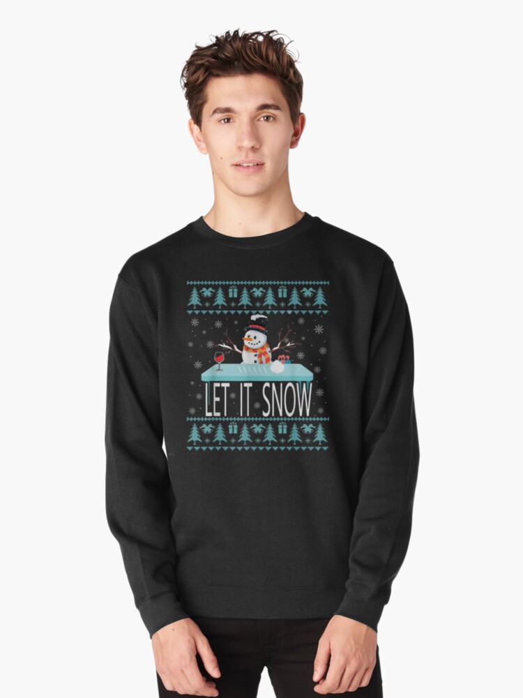 fun wear christmas sweater let it snow