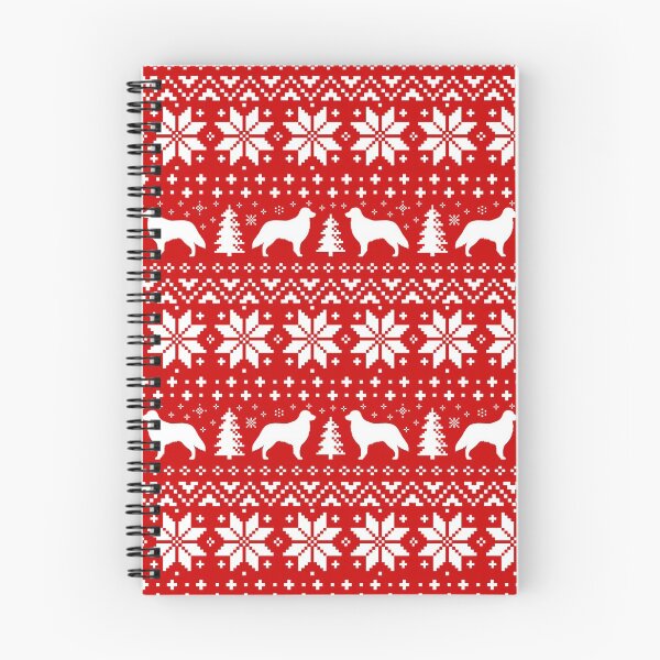 Item preview, Flat Coated Retriever Silhouettes Christmas Holiday Pattern designed and sold by Jenn Inashvili.