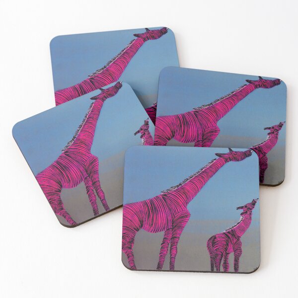 Item preview, Pink Giraffes By ArtGuru 9335 - Acrylic On Paper designed and sold by Art Guru.