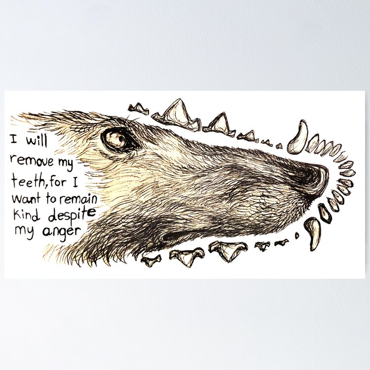 I will remove my teeth Photographic Print