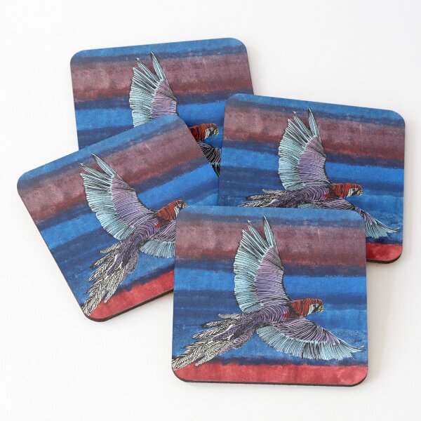 Item preview, Tropical Bird Flying By ArtGuru 9341 - Acrylic On Paper designed and sold by Art Guru.