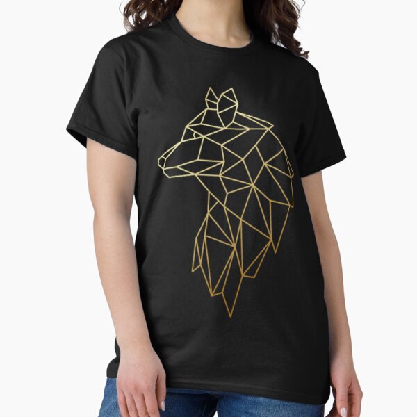 Item preview, Golden Geometric Wolf designed and sold by Buffalo Moon.