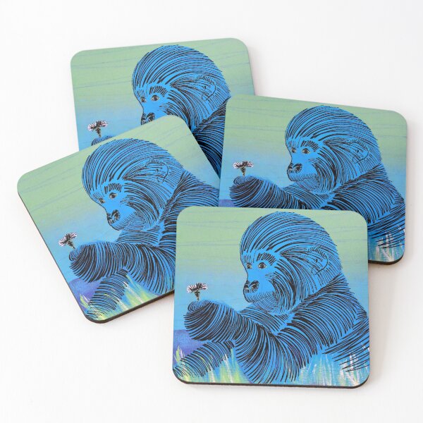 Item preview, Blue Gorilla By ArtGuru 9352 - Acrylic On Paper designed and sold by Art Guru.