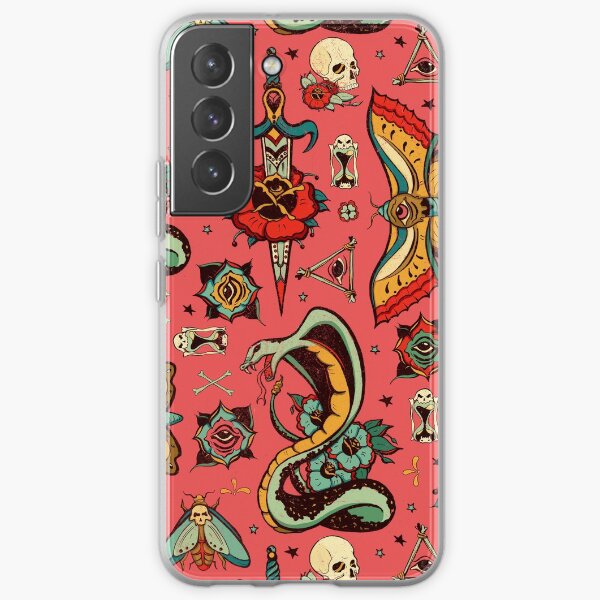 Pink Flash Tattoo Pattern Samsung Galaxy Soft Case