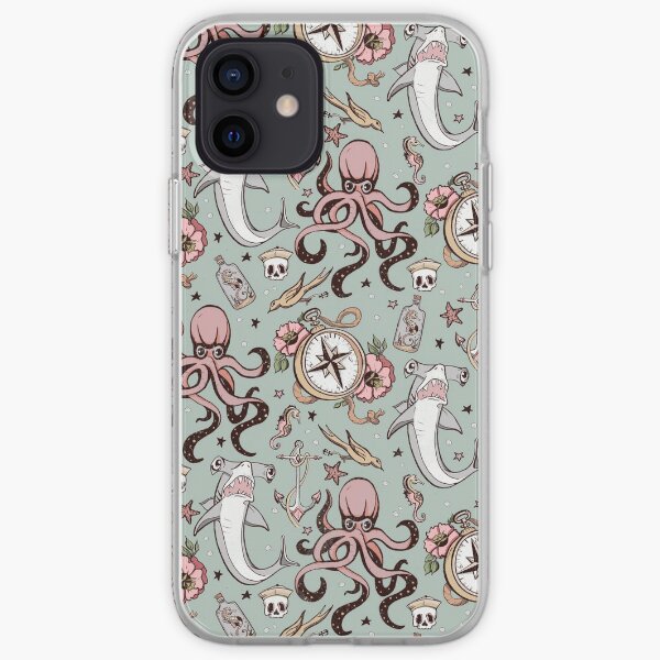 Grey Shark Pattern iPhone Soft Case