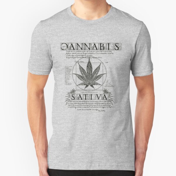 Vitruvian Cannabis Slim Fit T-Shirt