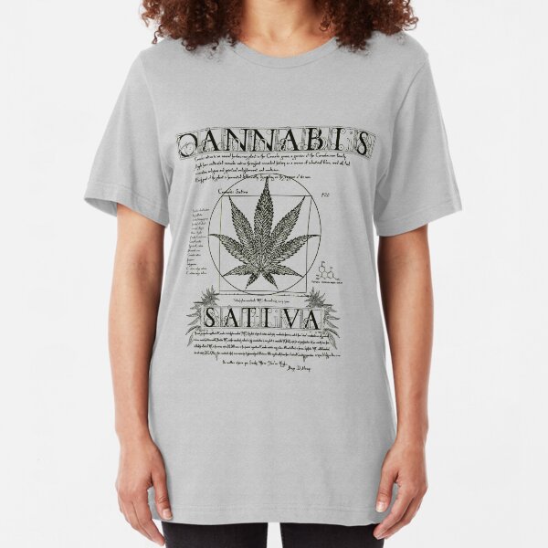 Vitruvian Cannabis Slim Fit T-Shirt