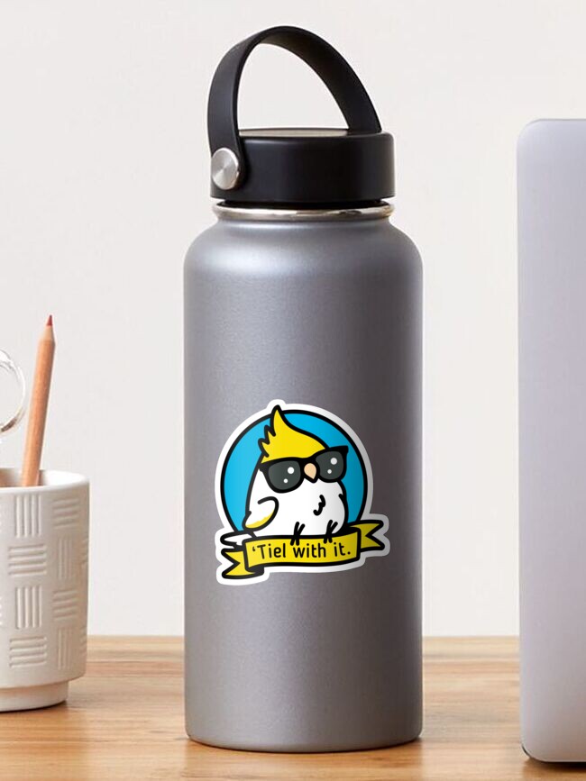 Thumbnail 1 of 3, Sticker, Tiel with it - Cockatiel Shirt designed and sold by birdhism.