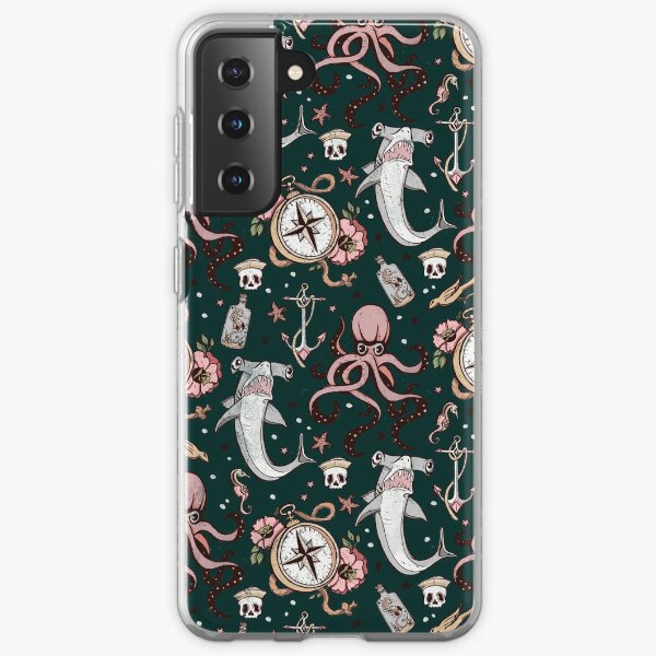 Dark Sea Creature Pattern Samsung Galaxy Soft Case