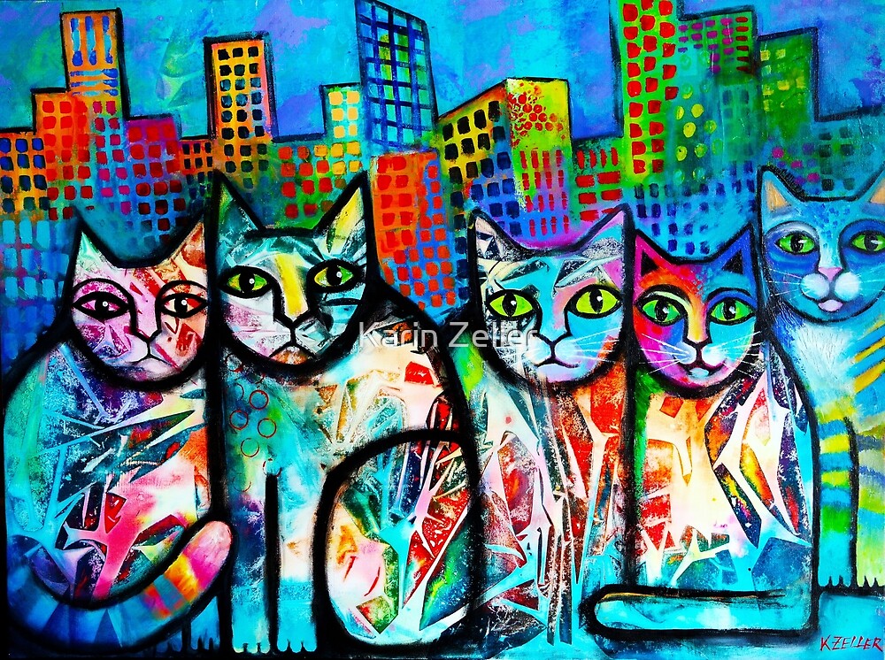 Urban Cats 2 By Karin Zeller Redbubble