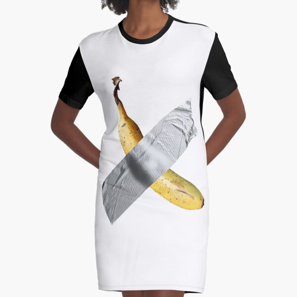 duck tape banana Graphic T-Shirt Dress