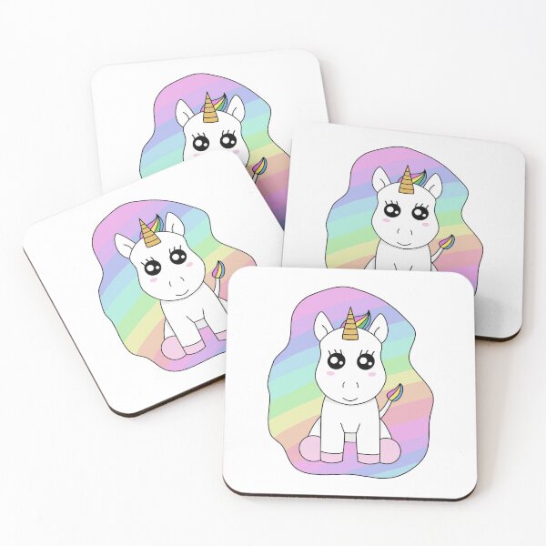 Item preview, Cute Unicorn With Rainbow Background designed and sold by --Iris--.
