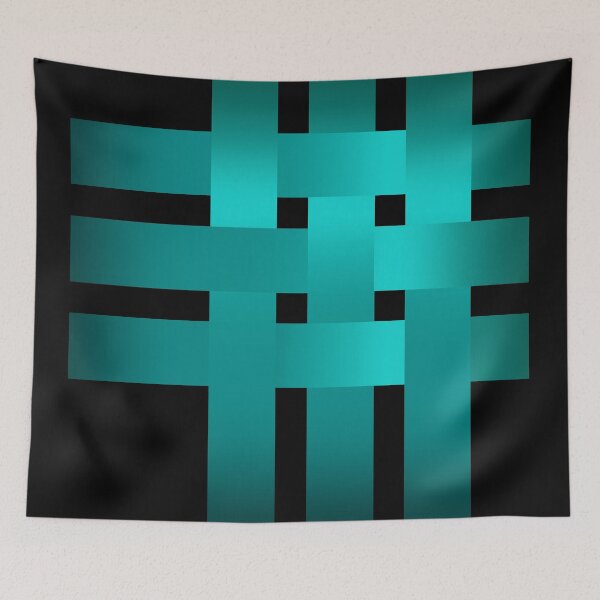 Item preview, Satin turquoise ribbons on a black background . designed and sold by fuzzyfox.