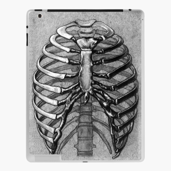 Black and White Skeleton Rib Cage iPad Skin