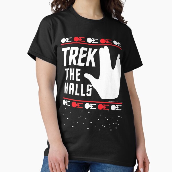 Item preview, Star Trek The Halls Ugly Christmas Sweater designed and sold by FifthSun.