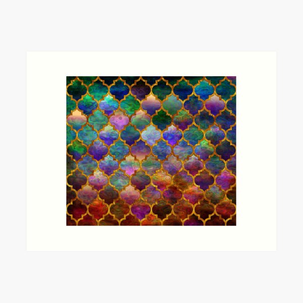 Arabic moroccan mosaic pattern Art Print