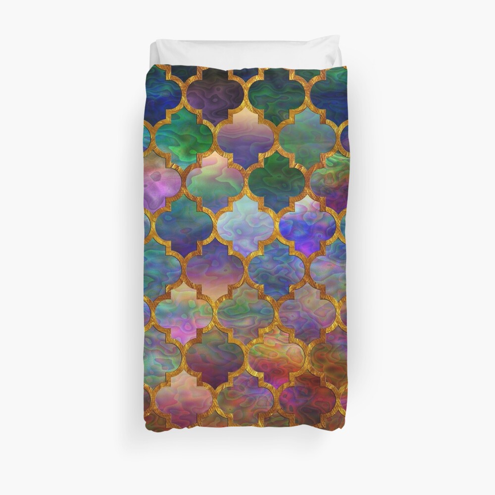 Arabic moroccan mosaic pattern Duvet Cover