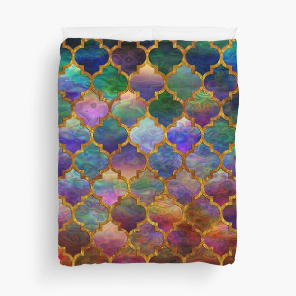 Arabic moroccan mosaic pattern Duvet Cover