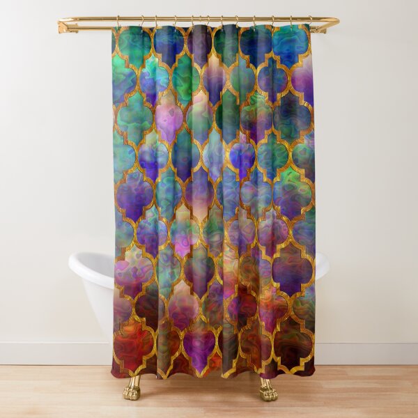 Arabic moroccan mosaic pattern Shower Curtain