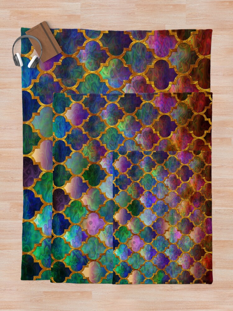 "Arabic moroccan mosaic pattern" Throw Blanket for Sale by lldd11