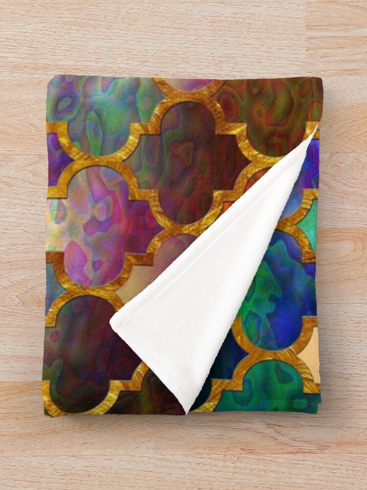 "Arabic moroccan mosaic pattern" Throw Blanket for Sale by lldd11