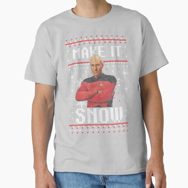 Item preview, Star Trek Next Picard Make It Snow Ugly Sweater Christmas  designed and sold by FifthSun.