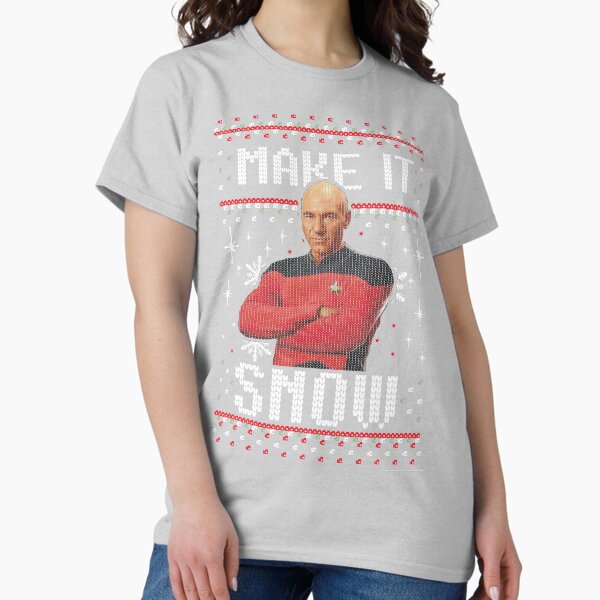 Item preview, Star Trek Next Picard Make It Snow Ugly Sweater Christmas  designed and sold by FifthSun.