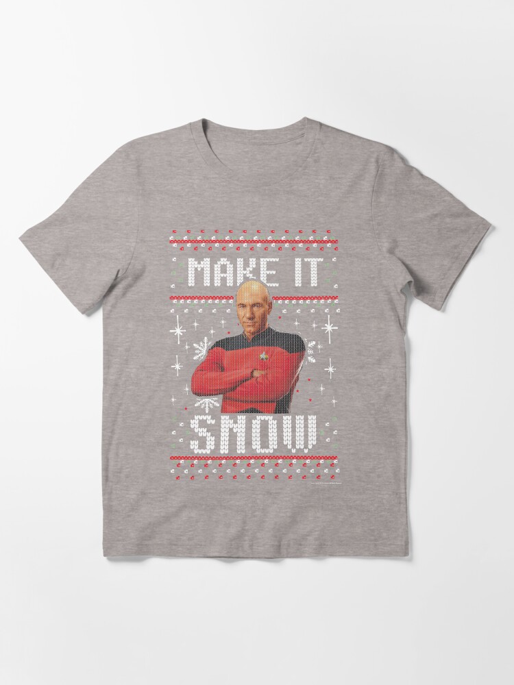 Star Trek Next Picard Make It Snow Ugly Sweater Christmas Essential T Shirt