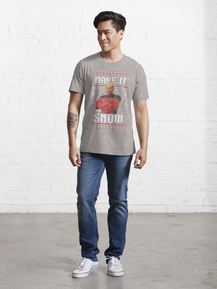 Star Trek Next Picard Make It Snow Ugly Sweater Christmas Essential T Shirt for Sale by FifthSun Redbubble