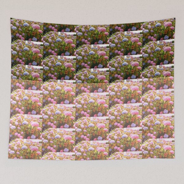 Item preview, Riot of Hydrangea Blossoms - Pink, Blue and Purple designed and sold by SunriseRose.