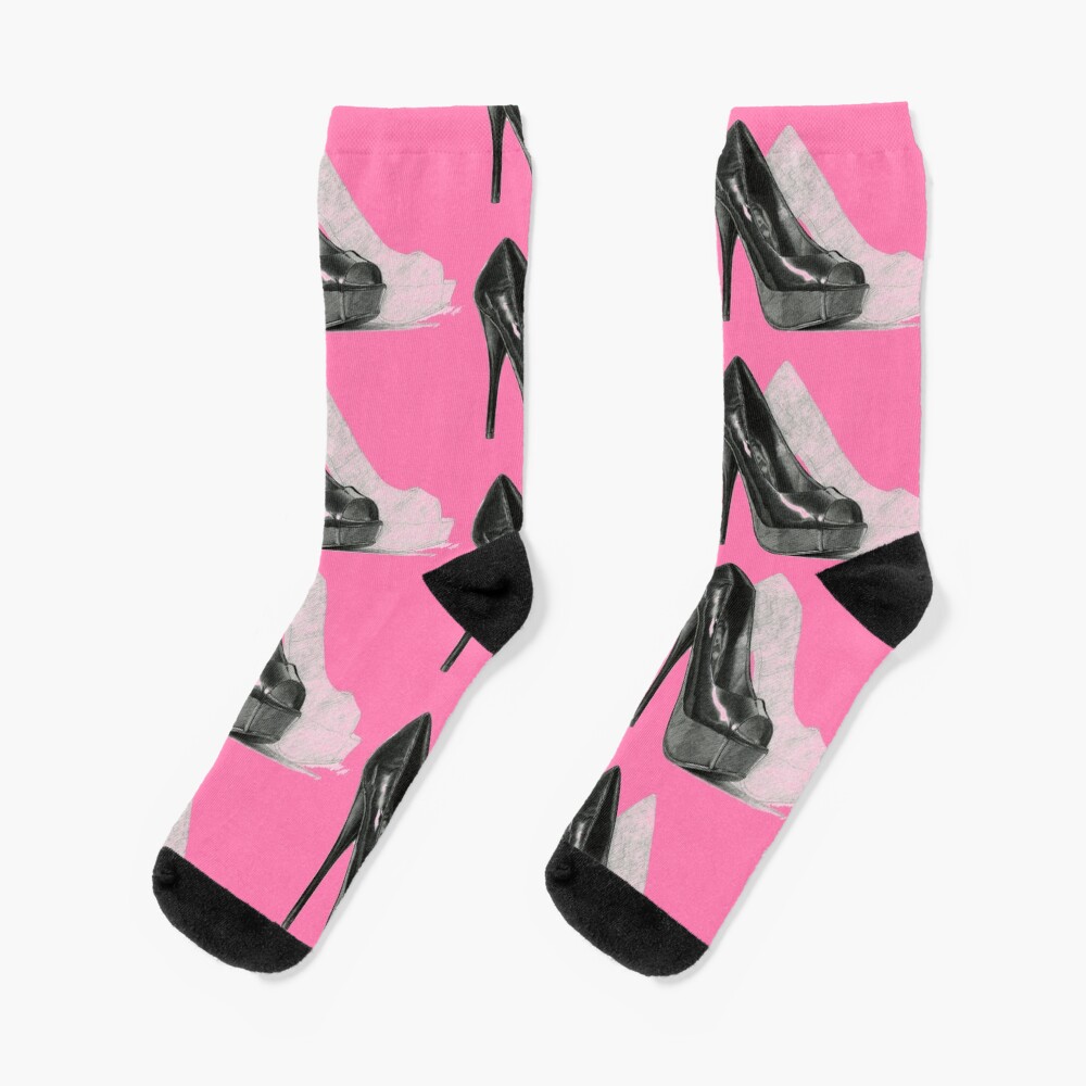 high heel socks