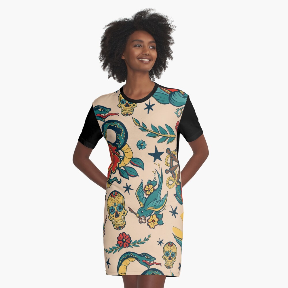 Item preview, Graphic T-Shirt Dress designed and sold by IrenesGoodies.