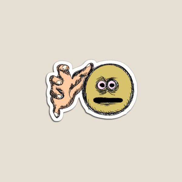 cursed emoji, hand emoticon meme drawing. - Cursed - Magnet