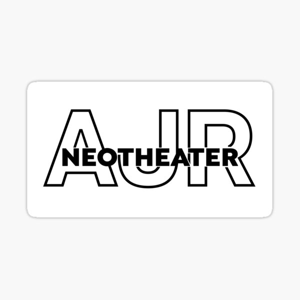 Ajr Neotheater Logo Black Logo Sticker For Sale By Usernate Redbubble