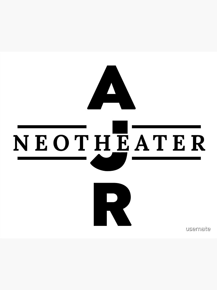 Ajr Neotheater Logo Black Logo Sticker For Sale By Usernate Redbubble