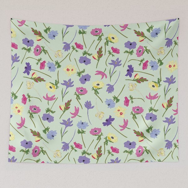 Item preview, Garden Colour Floral Pattern designed and sold by Honey Myrtle Studio.
