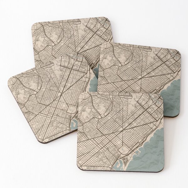 Item preview, Barcelona Sepia Map designed and sold by CPTVDesign.
