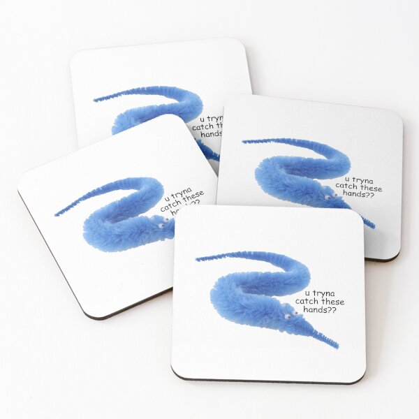 Item preview, WORM ON A STRING "u tryna catch these hands?" designed and sold by abbysdecals.