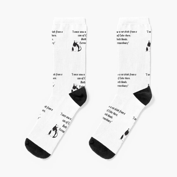 Killing Eve - Villanelle- Killing Eve fan-Quote from Carolyn Martens - funny quote - I once saw a rat drink from a can of Coke. Both hands. Extraordinary Socks