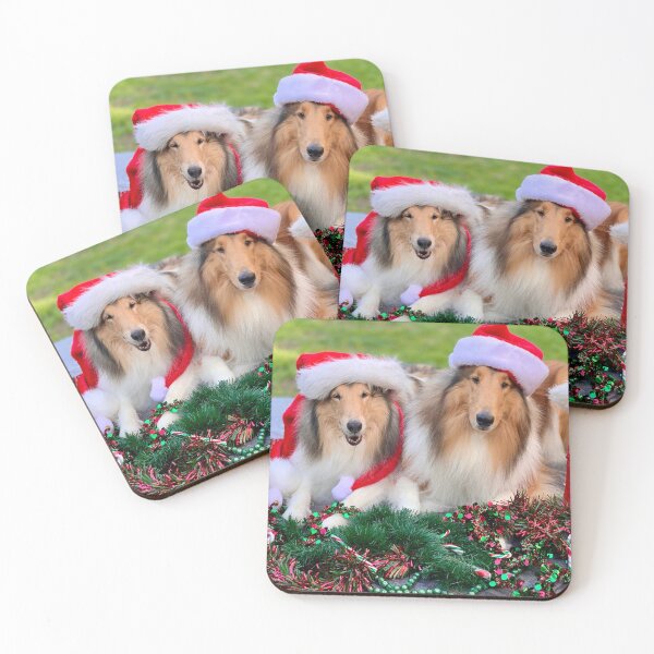 Item preview, ¡Felices fiestas navideñas! Collies de Navidad! designed and sold by Jan  Wall.