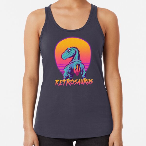 Retrosaurus - Velocity Raptor Racerback Tank Top
