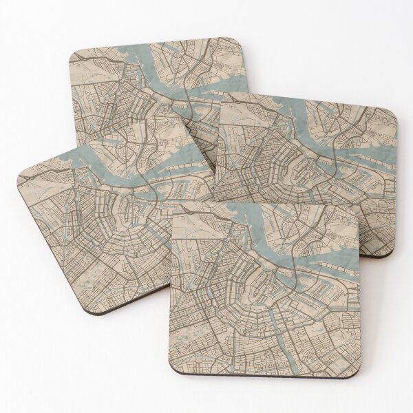 Item preview, Amsterdam Sepia Map designed and sold by CPTVDesign.