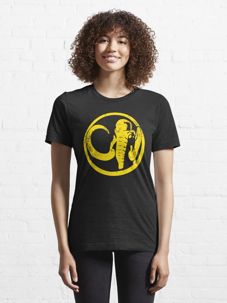 Alternate view of Black Mastodon Power Symbol - Distressed Essential T-Shirt